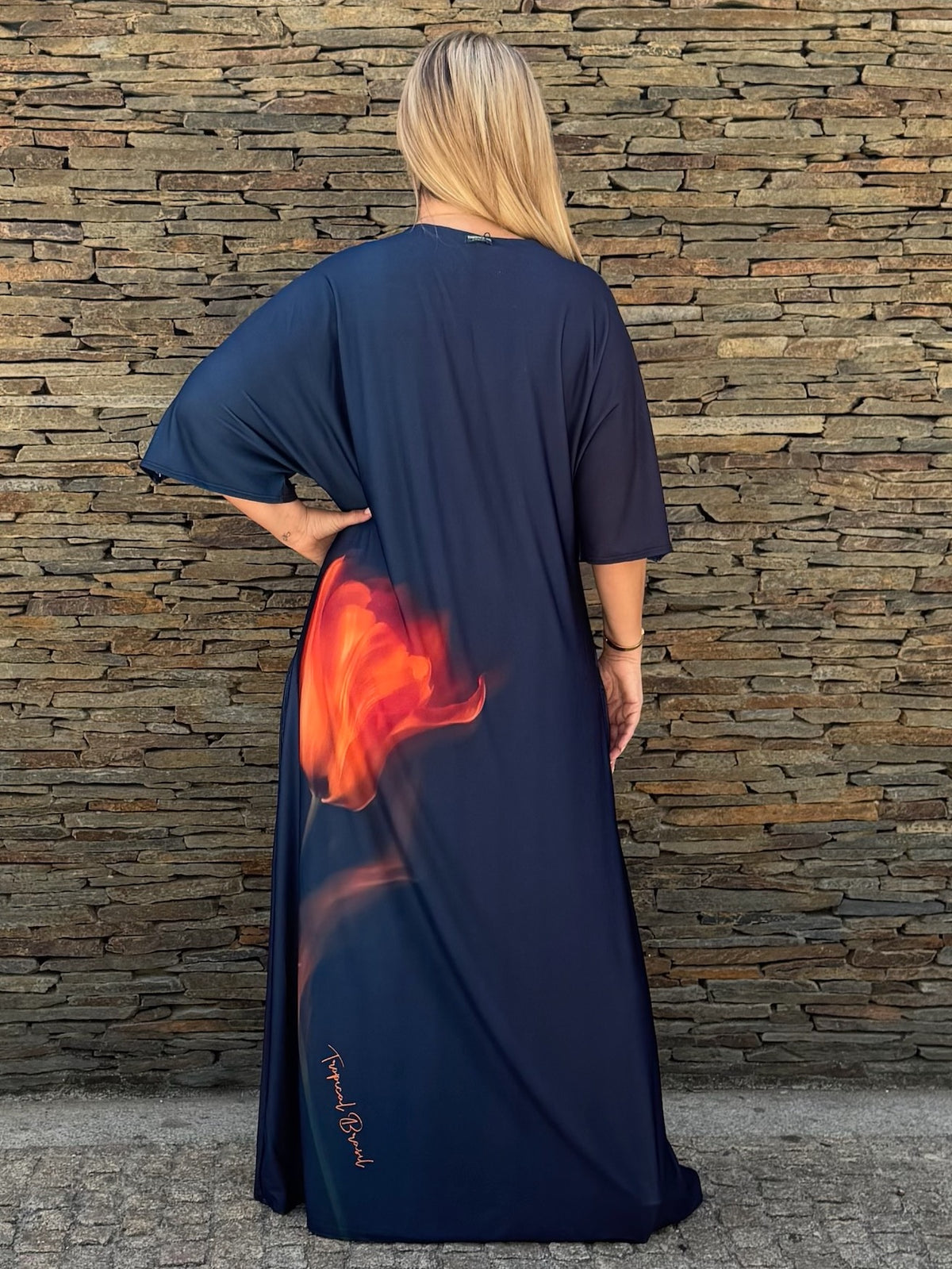 Vestido Longo Tulipa Marinho