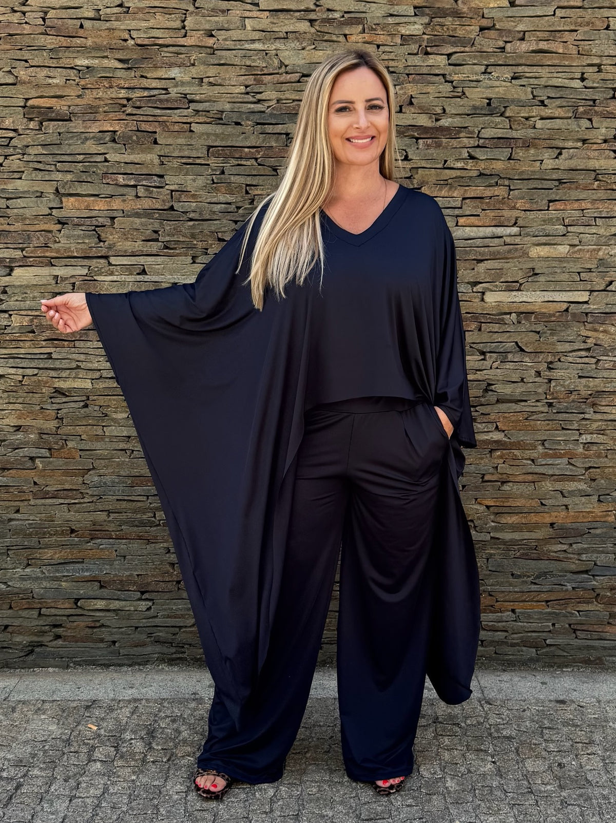 Calças Kaftan Pretas