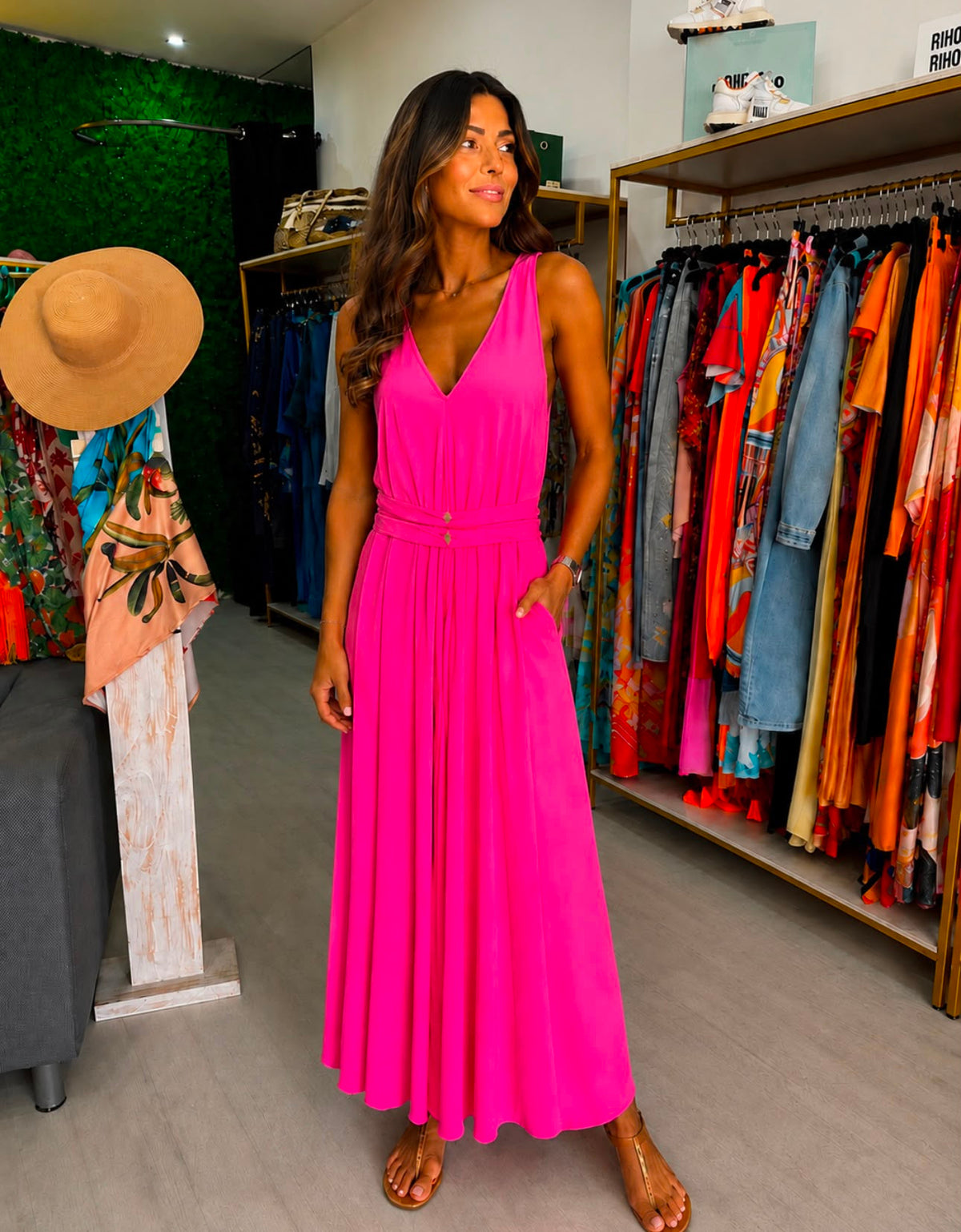 Vestido Rosa com tira Stella Fit