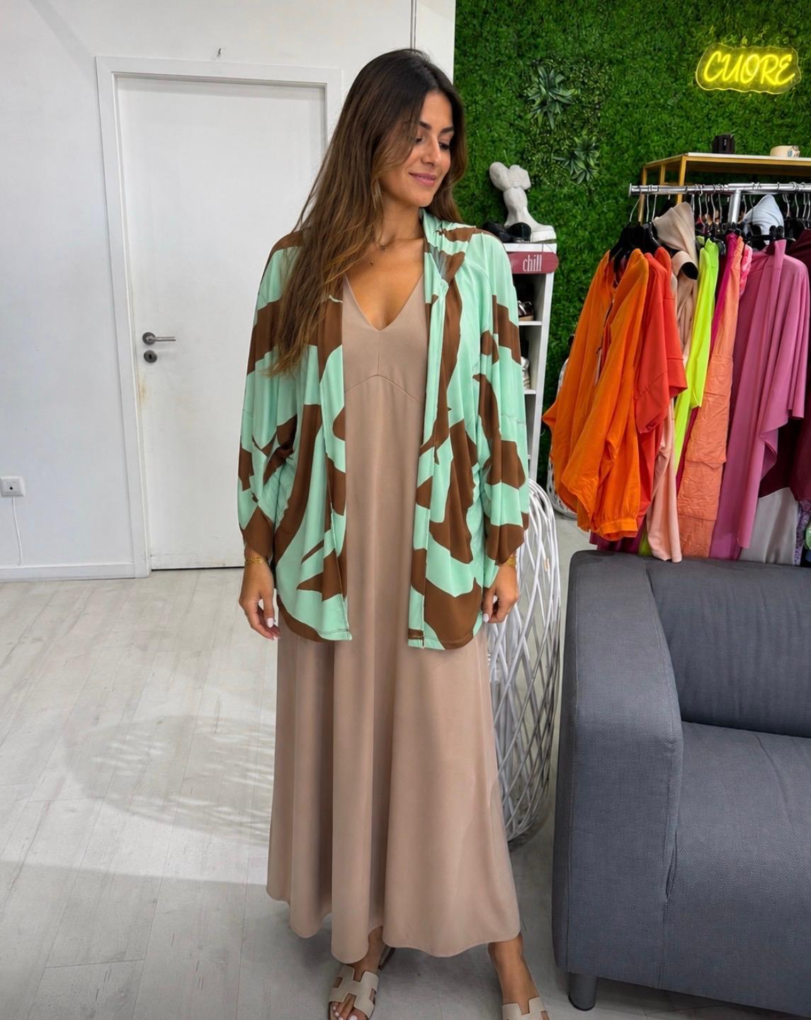 Casaco castanho e verde MYSTYLE