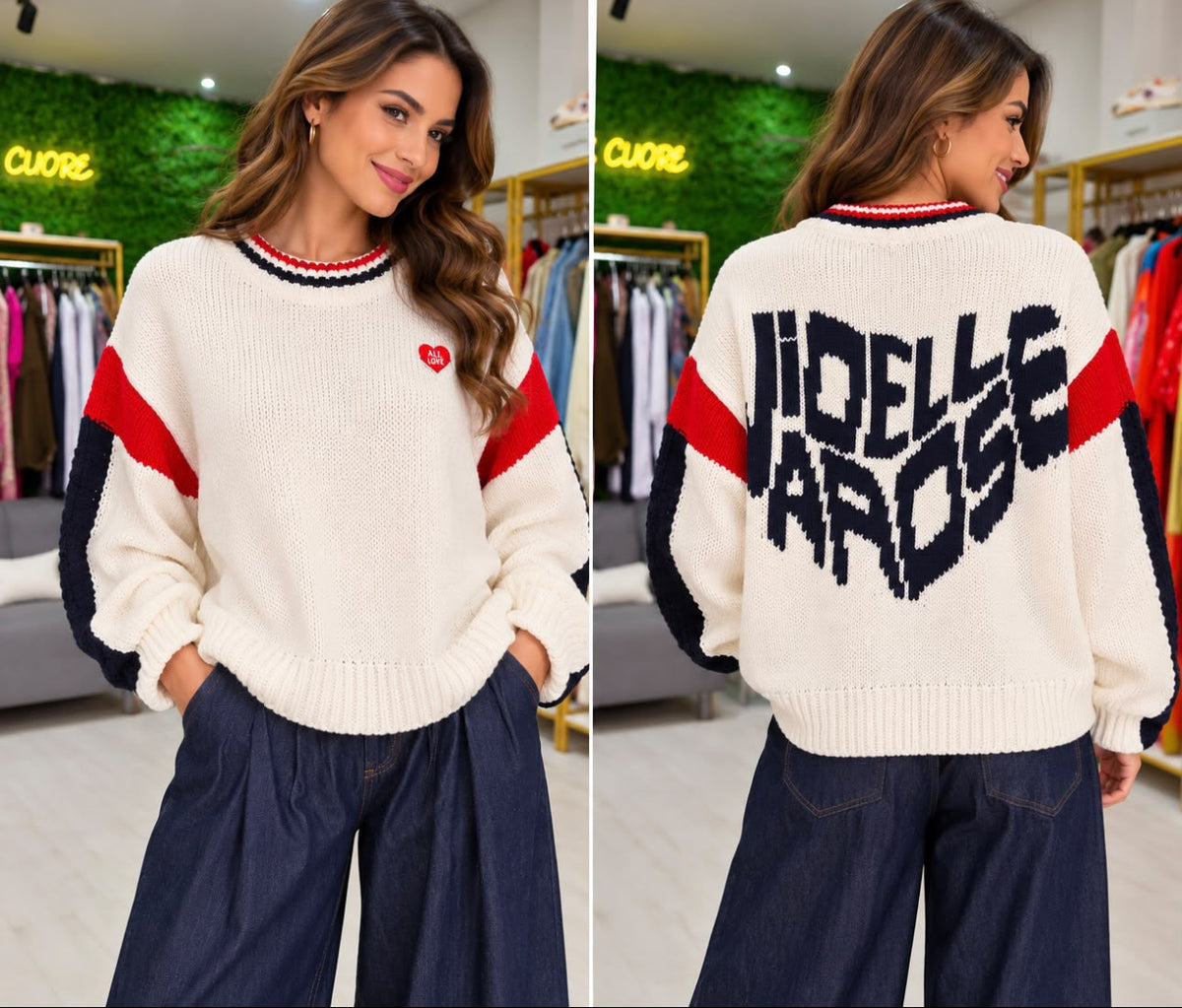 Blusa de Tricô com Letras VDR - VW27 - 20034