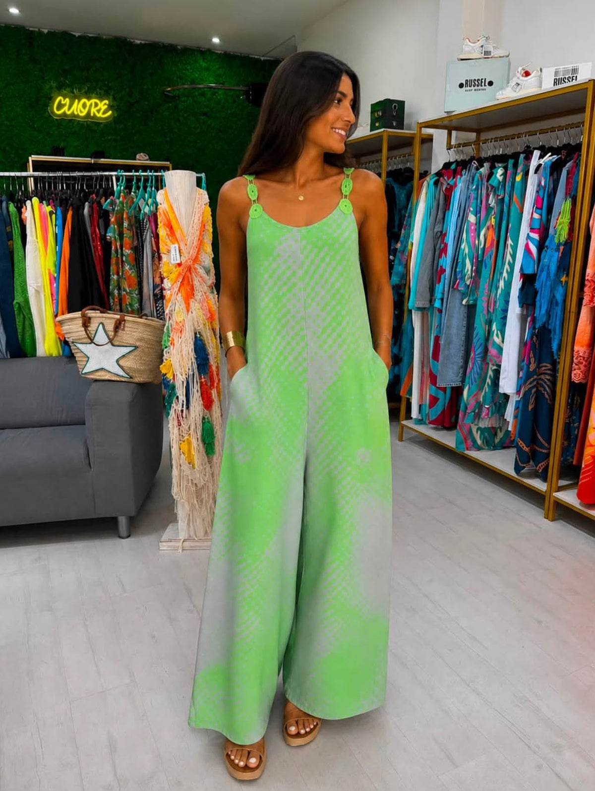 Macacão Verde com Cinza MYSTYLE