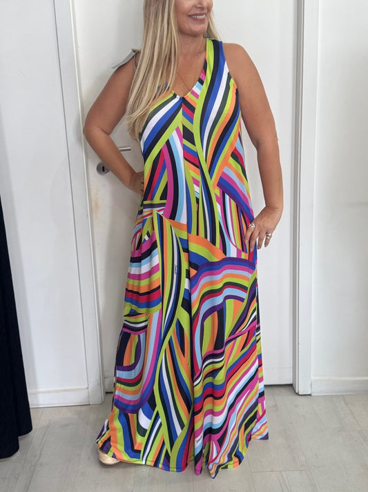 Vestido Comprido Multicolor StellaFit