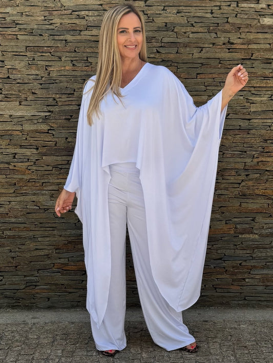 Blusa Kaftan Branca