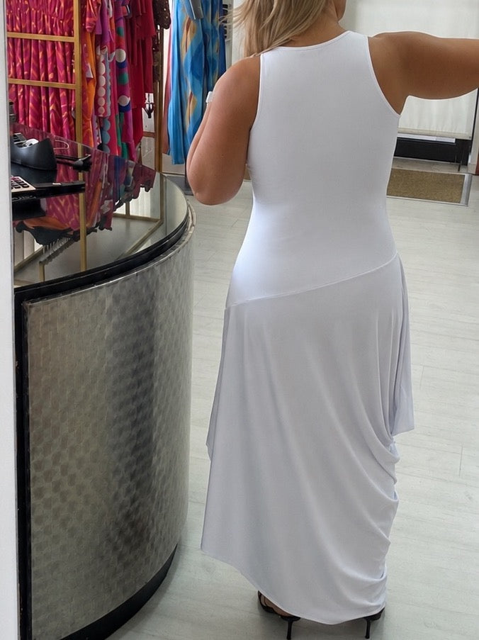 Vestido Branco Drapeado