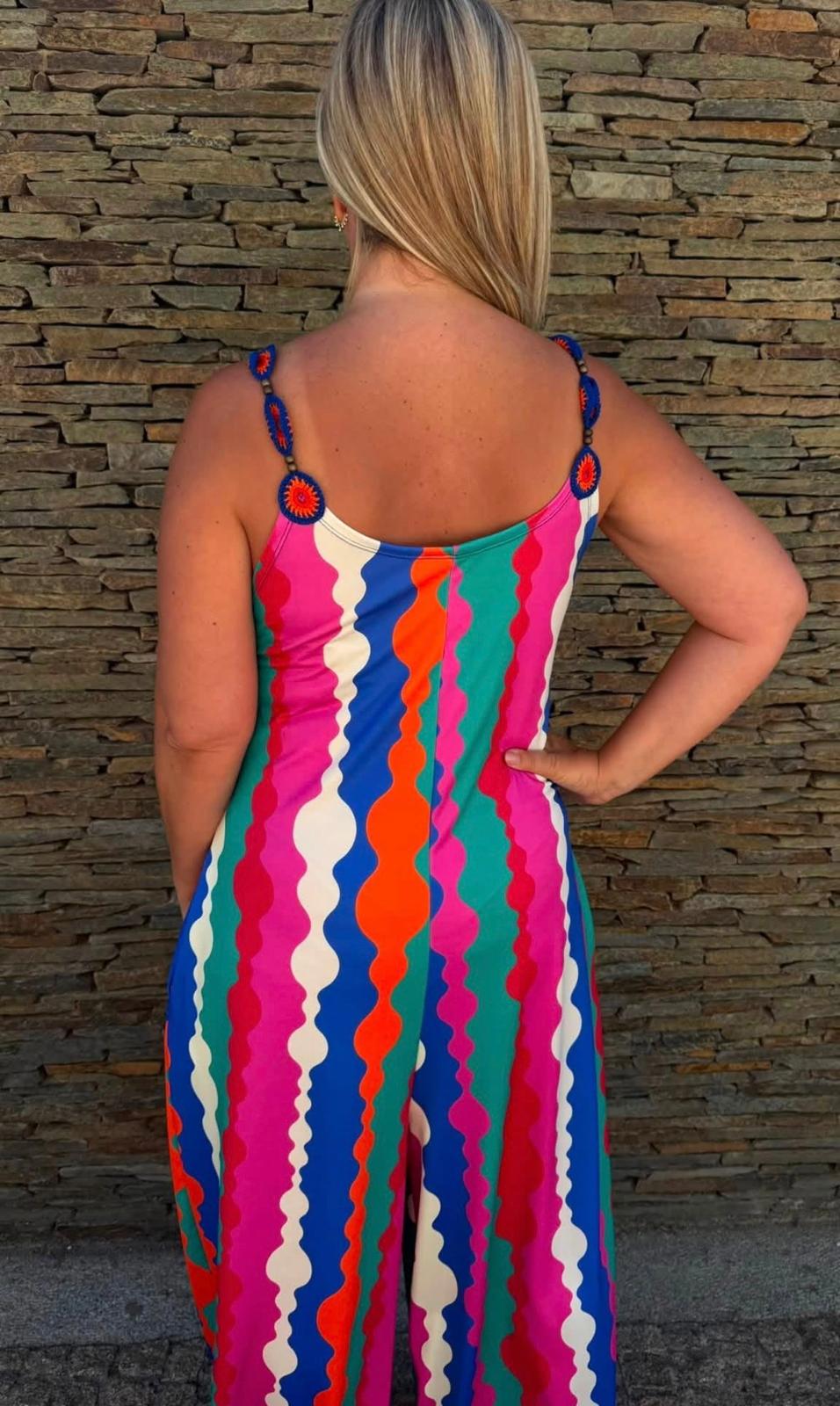 Macacão Ondas com alça em crochet MYSTYLE