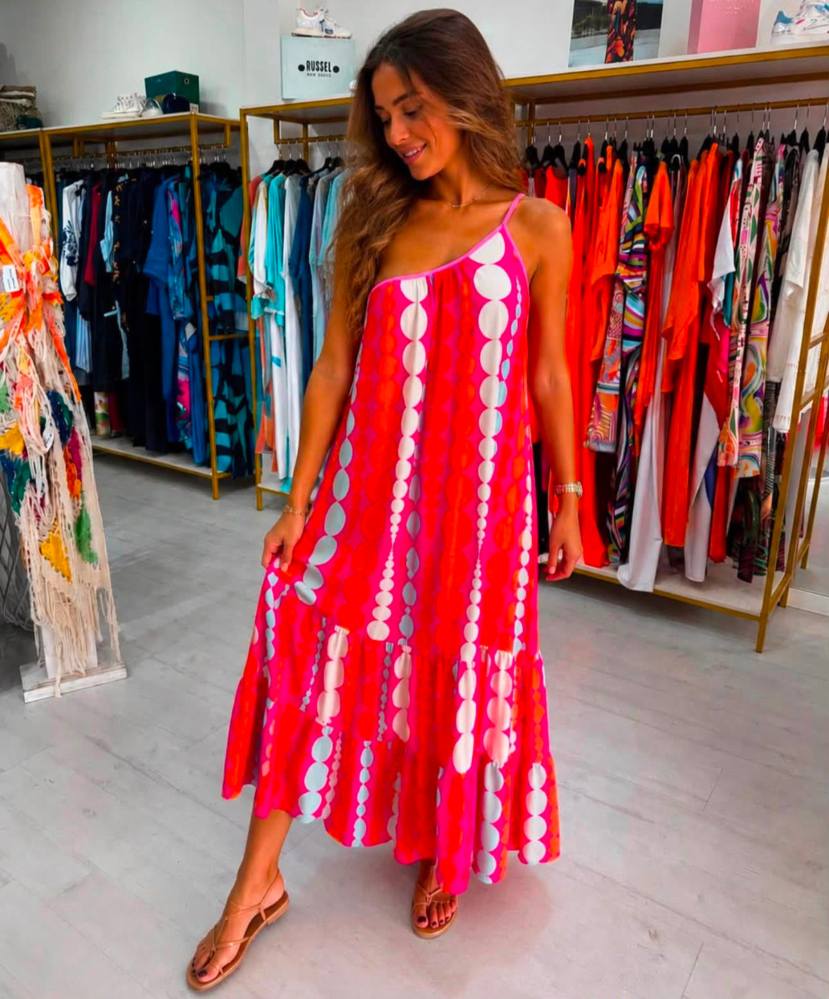 Vestido Bolas só uma alça MYSTYLE