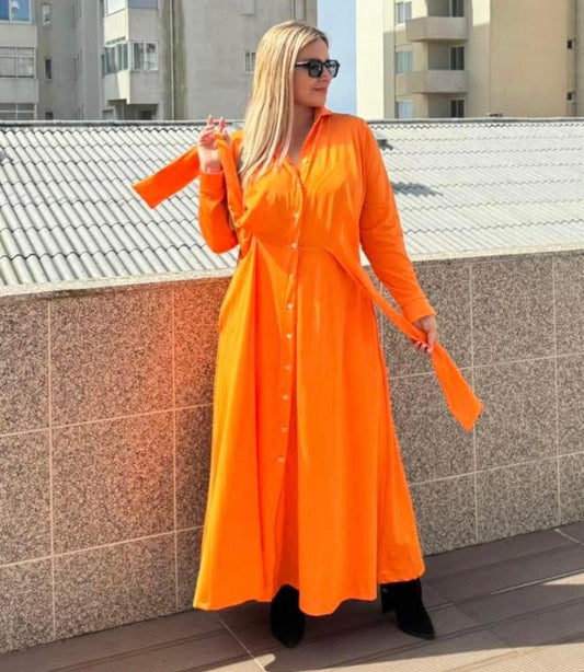 Vestido Laranja com tiras Stella Fit