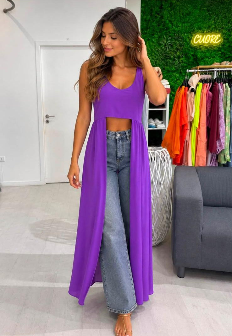 Top Roxo Cuore