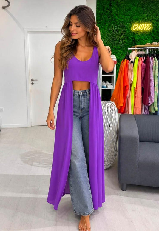 Top Roxo Cuore