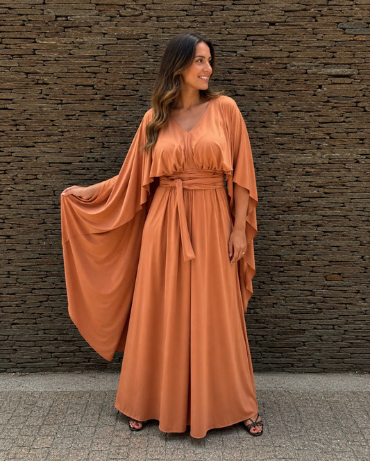 Vestido Kaftan Cobre