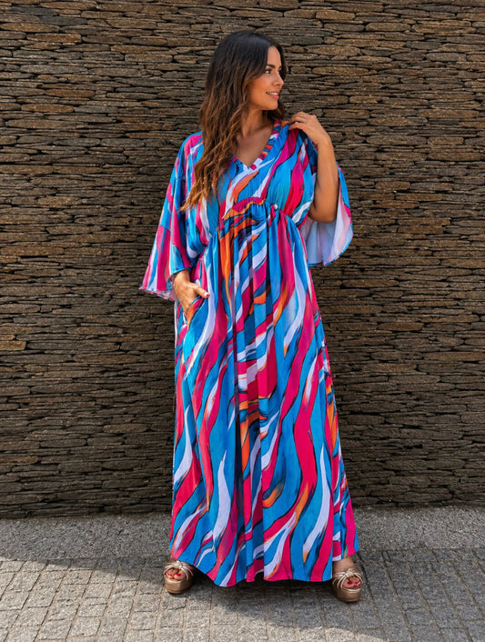 Vestido Longo Colorido Stella Fit